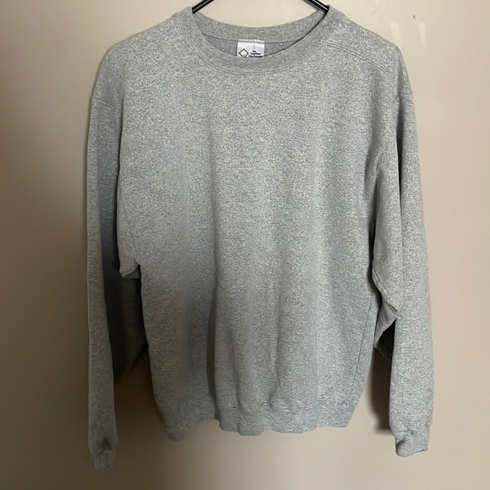 gray cotton exchange sweatshirt. size small.